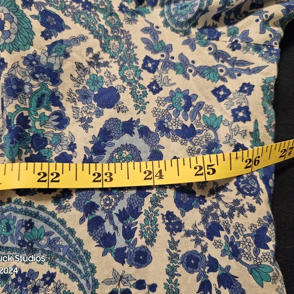 Denim & Company QVC Paisley Print Button Up Blouses 3X Long Sleeve Plus Size - Picture 15 of 15